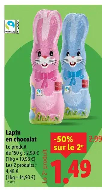 FAIRTRADE Lapin en chocolat