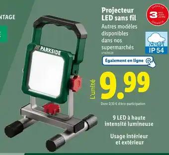 PARKSIDE Projecteur led sans fil