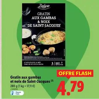 DELUXE Gratin aux gambas et noix de Saint-Jacques
