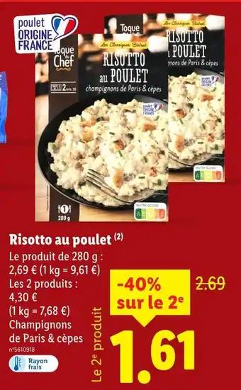 TOQUE DU CHEF Risotto au poulet