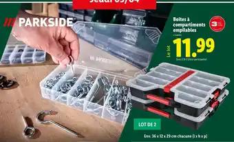 PARKSIDE Boîtes à compartiments empilables