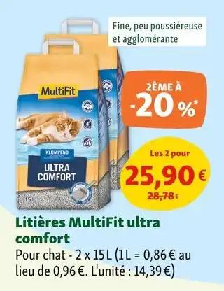 MULTIFIT Litières ultra comfort