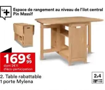 Table rabattable 1 porte Mylena