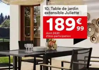 Table de jardin extensible Juliette