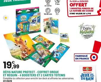 Défis nature protect - coffret orque et requin - 4 boosters et 2 cartes totems