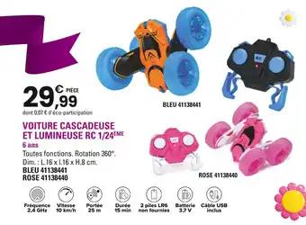 Voiture cascadeuse et lumineuse 1/24ème