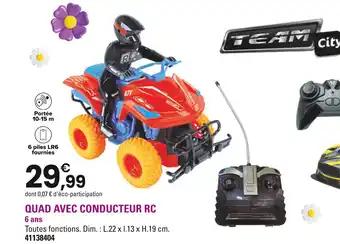 TEAM city Quad avec conducteur RC