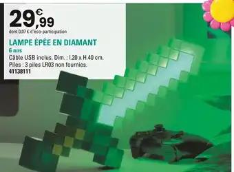Minecraft Lampe Épée en Diamant
