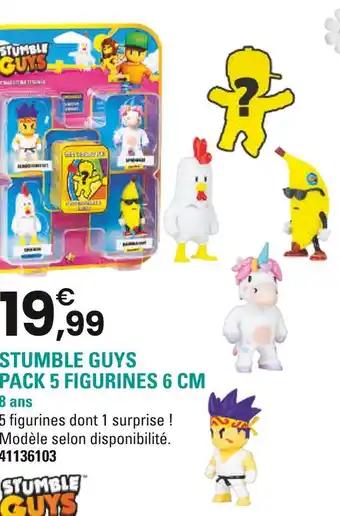 STUMBLE GUYS Pack 5 figurines 6 cm