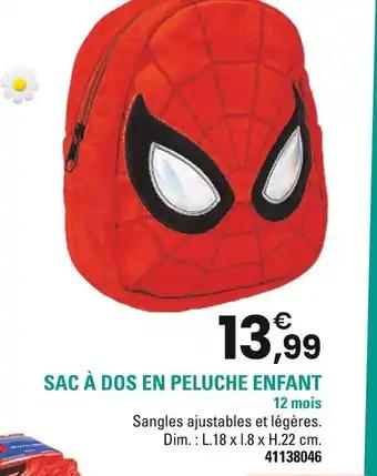 Sac à dos en peluche enfant