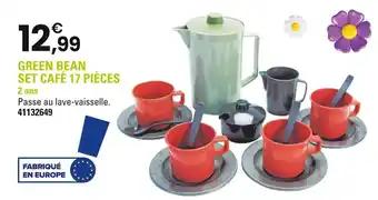Green bean set café 17 pièces