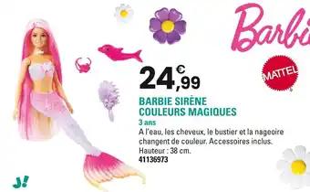 BARBIE Barbie sirène couleurs magiques