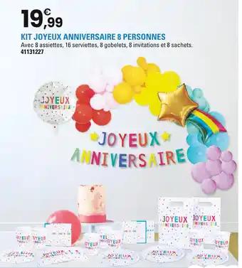 Kit joyeux anniversaire 8 personnes