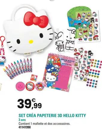 Set créa papeterie 3d hello kitty
