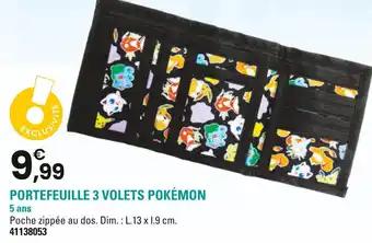Pokémon Portefeuille 3 volets