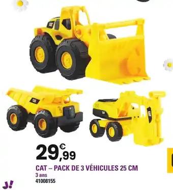 Cat Pack de 3 véhicules 25 cm