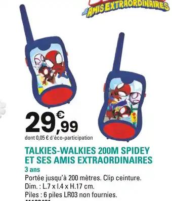 SPIDEY ET SES AMIS EXTRAORDINAIRES Talkies-walkies 200m