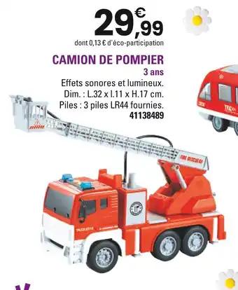 Promotion Exclusives de Camion de pompier : Découvrez l'Offre incontournable