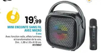 Mini enceinte sans fil avec micro