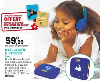 MAX Max - la boîte à histoires