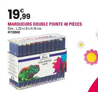 Marqueurs Double Pointe 48 Pièces