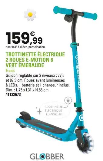 GLOBBER Trottinette électrique 2 roues e-motion 6 vert émeraude