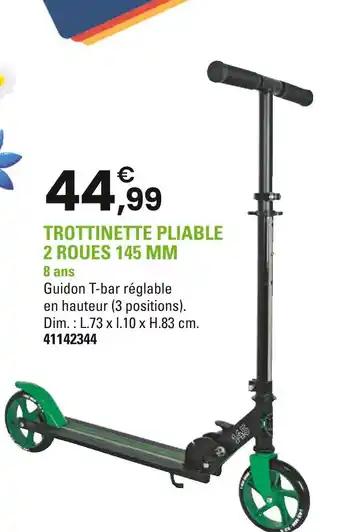 Trottinette pliable 2 roues 145 mm