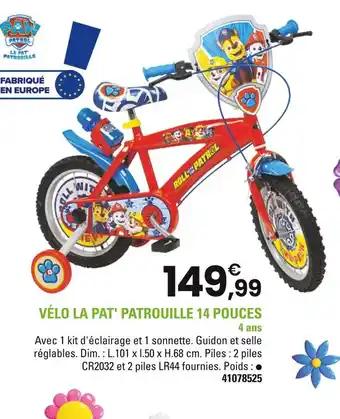 Promotion Exclusives de 79
Velo 14 : Découvrez l'Offre incontournable