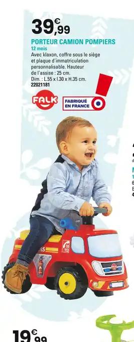 FALK Porteur camion pompiers