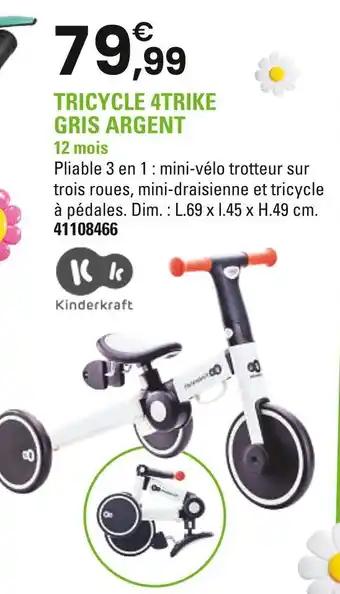 Kinderkraft Tricycle 4Trike Gris Argent