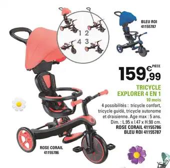 ROSE CORAIL Tricycle explorer 4 en 1