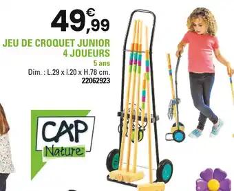 CAP NATURE Jeu de croquet junior 4 joueurs