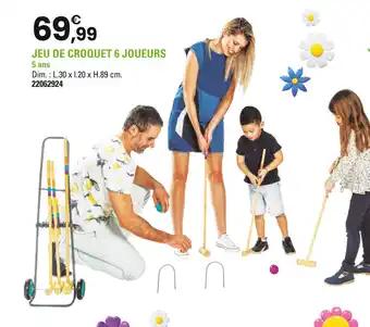 Jeu de croquet 6 joueurs