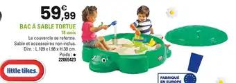 LITTLE TIKES Bac à sable tortue