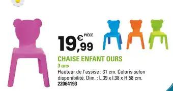 Promotion Exclusives de 3
Chaise enfant : Découvrez l'Offre incontournable