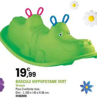 Bascule hippopotame vert