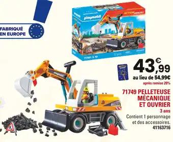 Playmobil Pelleteuse mécanique et ouvrier