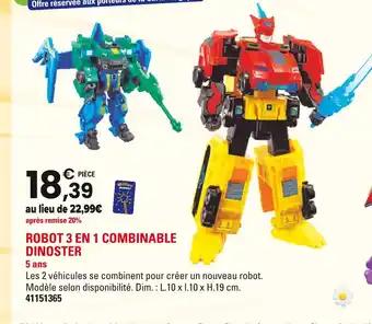 Robot 3 en 1 combinable dinoster