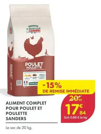 Sanders Aliment complet pour poulet et poulette
