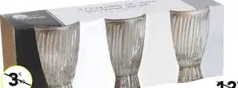 Pacific Home Les 3 verres striés