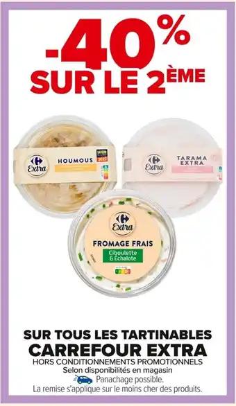 Sur tous les tartinables carrefour extra