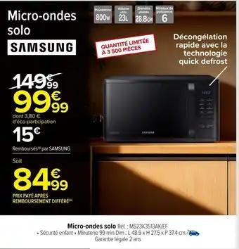 Promotion Exclusives de 24
Micro-ondes : Découvrez l'Offre incontournable