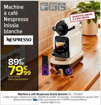 KRUPS Machine à café Nespresso Inissia blanche