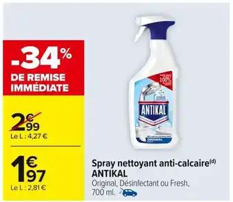 ANTIKAL Spray nettoyant anti-calcaire 700 ml