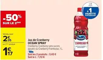 OCEAN SPRAY Jus de Cranberry 1 l