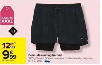 TEX Bermuda running homme