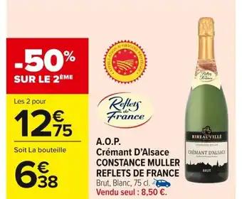 CONSTANCE MULLER REFLETS DE FRANCE A.O.P. Crémant D'Alsace 75 cl