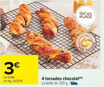 4 torsades chocolat 320 g