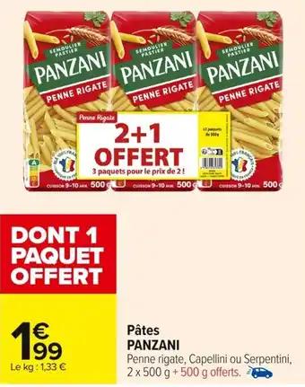PANZANI Pâtes 2 x 500 g
