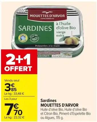 MOUETTES D'ARVOR Sardines 115 g